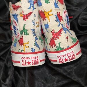 Kids Converse All Star Multicolor Dinosaur Sneakers